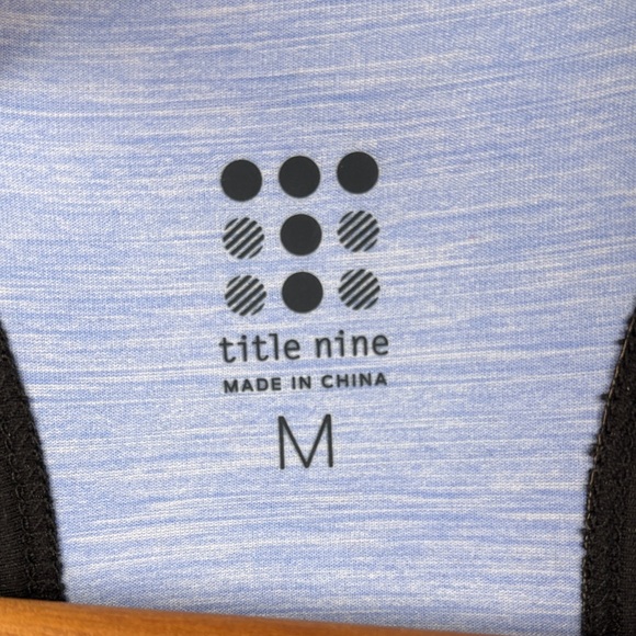 Title Nine blue and black sports dress medium w shelf bra Athleisure pickleball - Picture 2 of 12